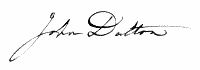Podpis Johna Daltona