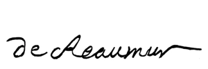 Podpis R. A. F. de Réaumura