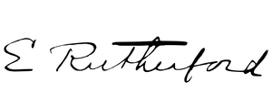 Podpis E. Rutherforda