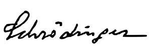 Podpis E. Schrödingera
