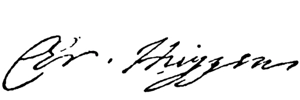 Podpis C. Huygense