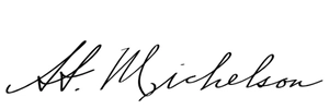 Podpis A. A. Michelsona