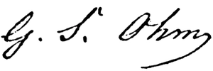 Podpis G. S. Ohma
